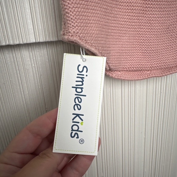 NWT Simple Kids Pink Knit Romper - Picture 3 of 3